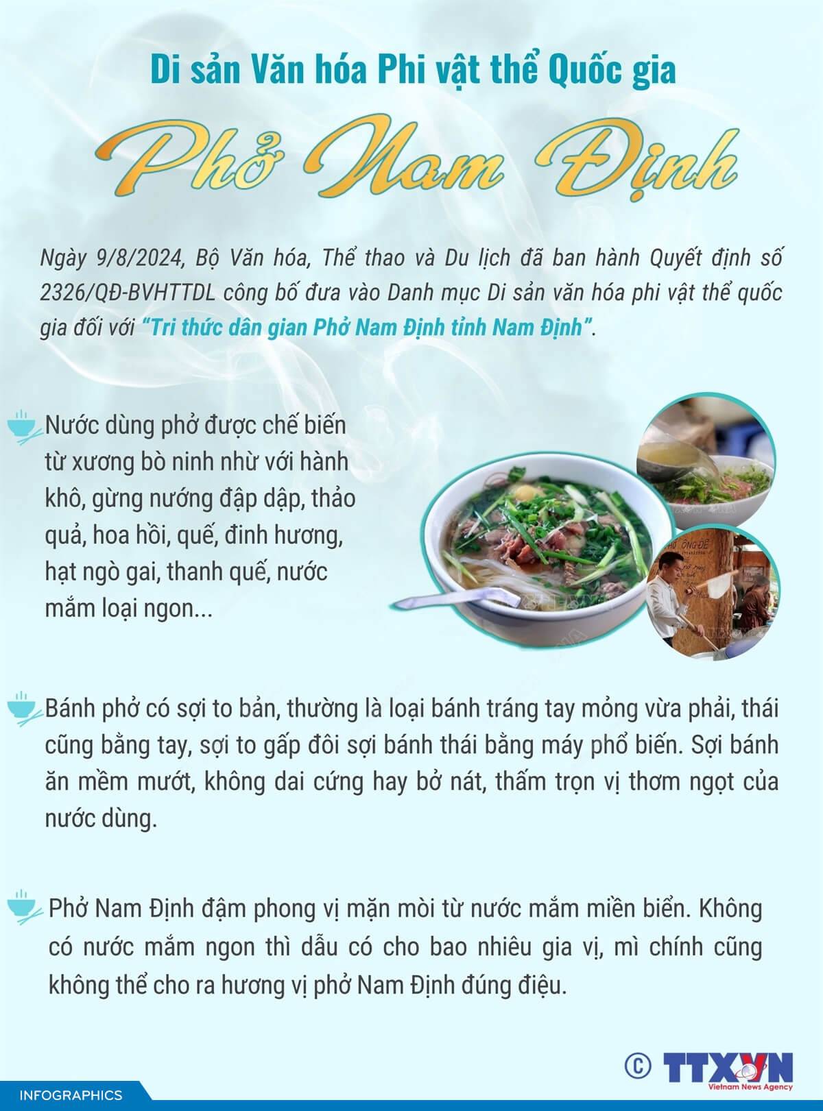 Phở Nam Định - Di sản Văn hóa phi vật thể Quốc gia